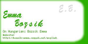 emma bozsik business card